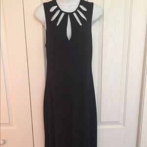 BCBG MAXAZRIA Black Dress Tear Drop Cut Outs Sz M